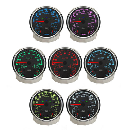 ELING 110mm Car 3in1 Multifunctional GPS Speedometer 120K 200K with Tachometer with Oil Pressure Water Temp Fuel Level Voltmeter