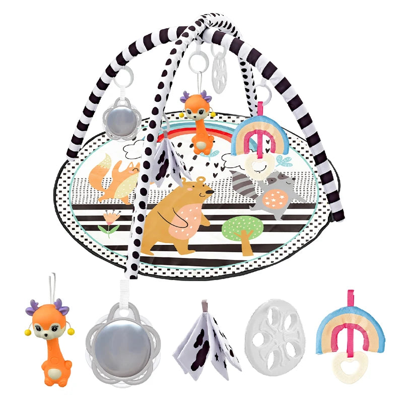 0-36 Months Baby Fitness Frame Multifunctional Event Fitness Game Mat Toys Rug Enlightenment Parent-child Interaction Toys Gift