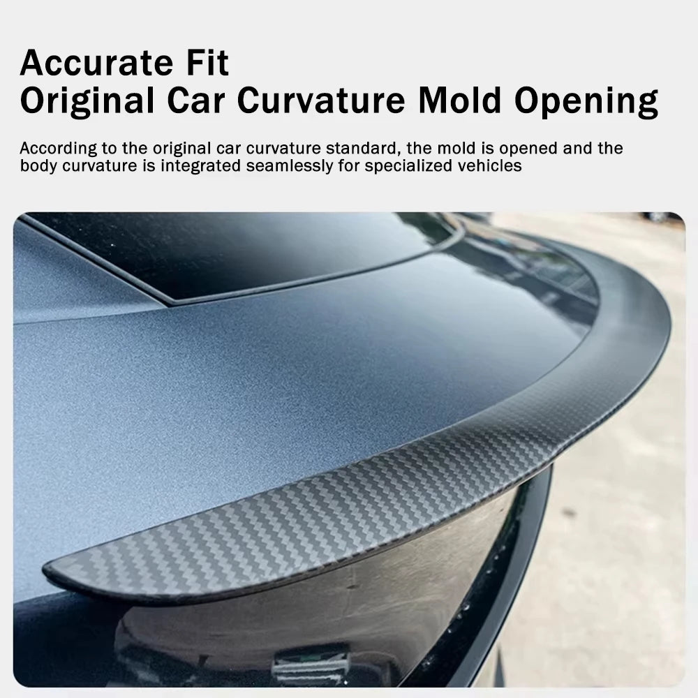 Spoiler For Tesla Model Y 2025 Juniper 2024 Model 3 Highland Real Carbon Fiber Rear Spoiler Trunk Wing Auto Exterior Accessories