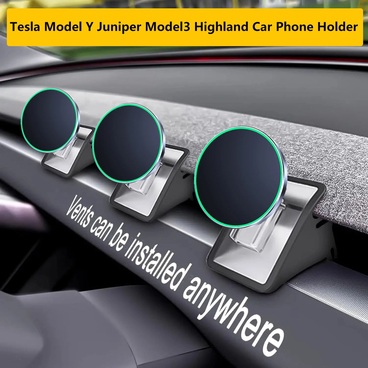 TEEQ Car Phone Holder for Tesla Model Y Juniper Model3 Highland Magnetic Charger Stand Adjustable Extend Mount