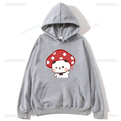 Couple Hoodies Bubu Dudu hoodie Sweatshirt Cartoon Kawaii Print Pullover Harajuku Men Women Sudaderas warm fleece hooded