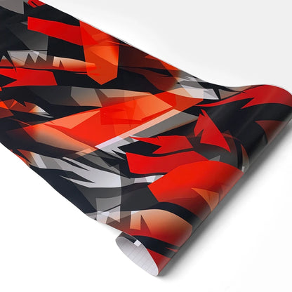 Geometry Car Wrapping Vinyl for Motorcycle Vinyls Camouflage Disruptive Pattern Red Wrap Foil Car Body Films Auto Stickers Tools
