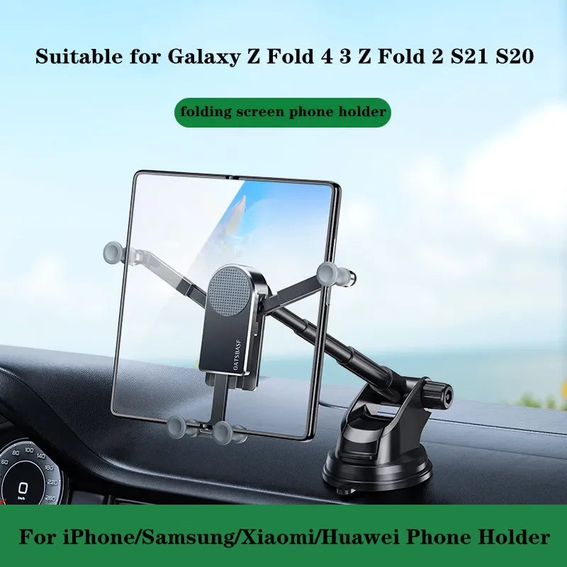 Eary for Z fold 7 6 5 Car Phone Holder Stand Mount Dashboard Suction Cup Bracket 360°Rotate for Samsung S26 S25 iPhone 17 Xiaomi