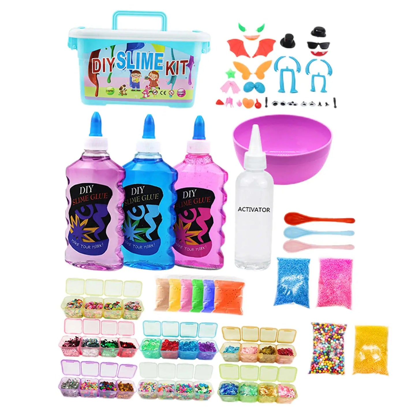 Slime Toy Kit Party Favors Non Sticky Polymer Present Stress Relief Play Soft Clay DIY for Learning Girls Children Kitchen Kids