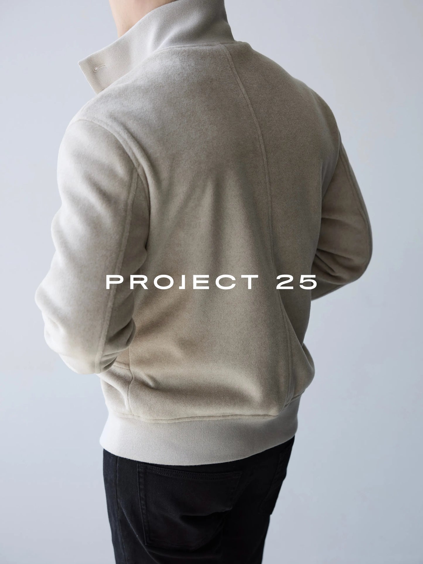 PROJECT 25 Men's Retro Felted Wool-Like Deconstructed Stand Collar Jacket Old Money Style Soft Fluffy Warm Fall Winter Outerwear