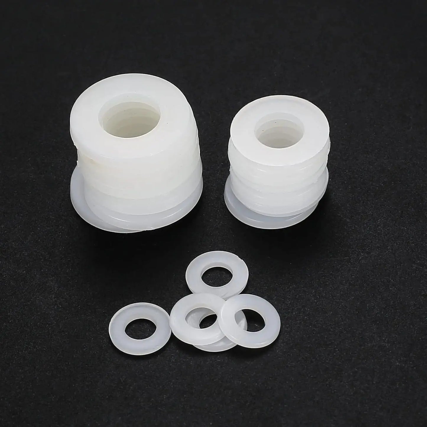 500Pcs M2 M2.5 M3 M4 M5 M6 M8 M10 White Plastic Nylon Flat Washer Flat Gasket Screw Bolt Insulation Washer Assembly Kit