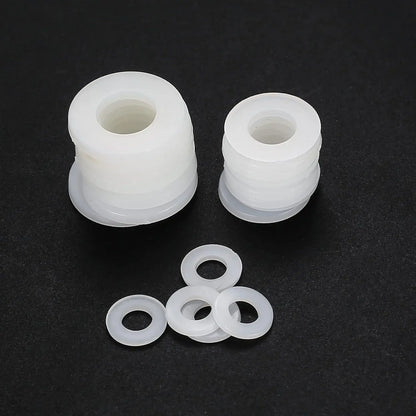 500Pcs M2 M2.5 M3 M4 M5 M6 M8 M10 White Plastic Nylon Flat Washer Flat Gasket Screw Bolt Insulation Washer Assembly Kit