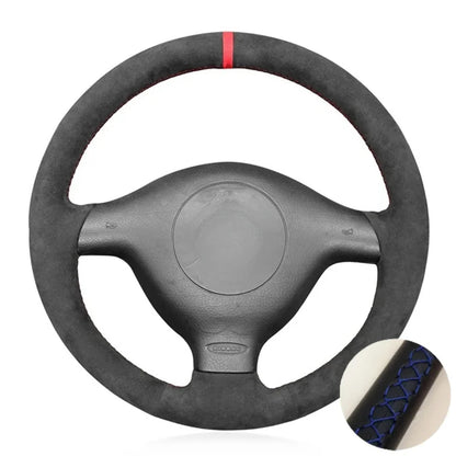 Anti-Slip Suede Leather Car Steering Wheel Cover For Seat Leon MK1 Volkswagen VW Golf 4 IV Passat B5 Variant Polo Skoda Fabia 1