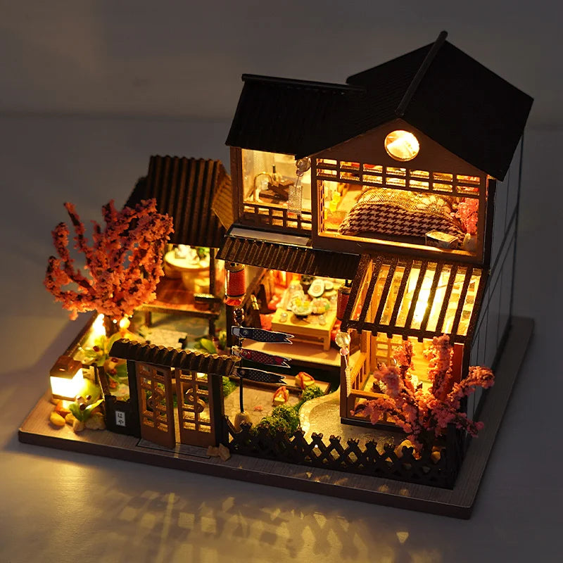 Wooden Mini Doll House 3D Puzzle Mini DIY Kit Production and Assembly of Room Toys Home Bedroom Decoration With Furniture Gifts