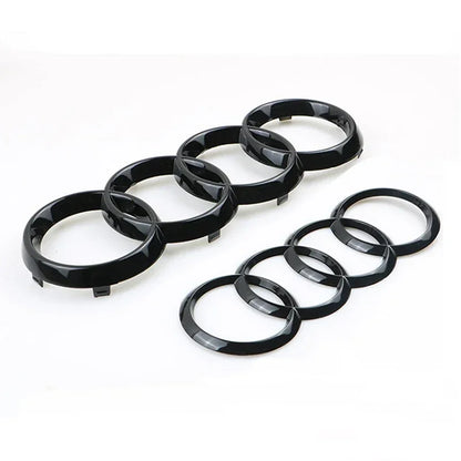 1Pcs ABS Car Front Hood Emblem Bonnet Logo Rear Trunk Badge For Audi A3 A4 A5 A6 A7 A1 A2 Q2 Q3 Q4 Q5 Q7 Q8 TT S3 S4 Car sticker