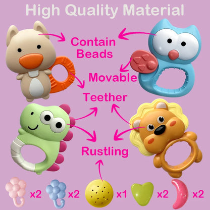 360° Musical Baby Crib Mobile Rotating Night Light Projection Bed Bell Toy Four Speed Timming Hanging Infant Newborn Bedside Gif