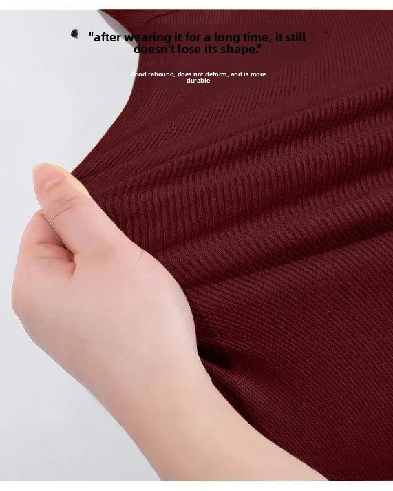 Premium Quality Short Sleeve V-Neck T-Shirt Women's Fashion Shoulder Design Versatile Base Shirt Summer Wear Comfortable Fit