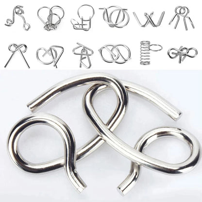 Metal Wire Puzzle Solution IQ Test Brain Teaser Kids Adults Unlock Interlock Game Educational Toys Juegos De Inteligencia