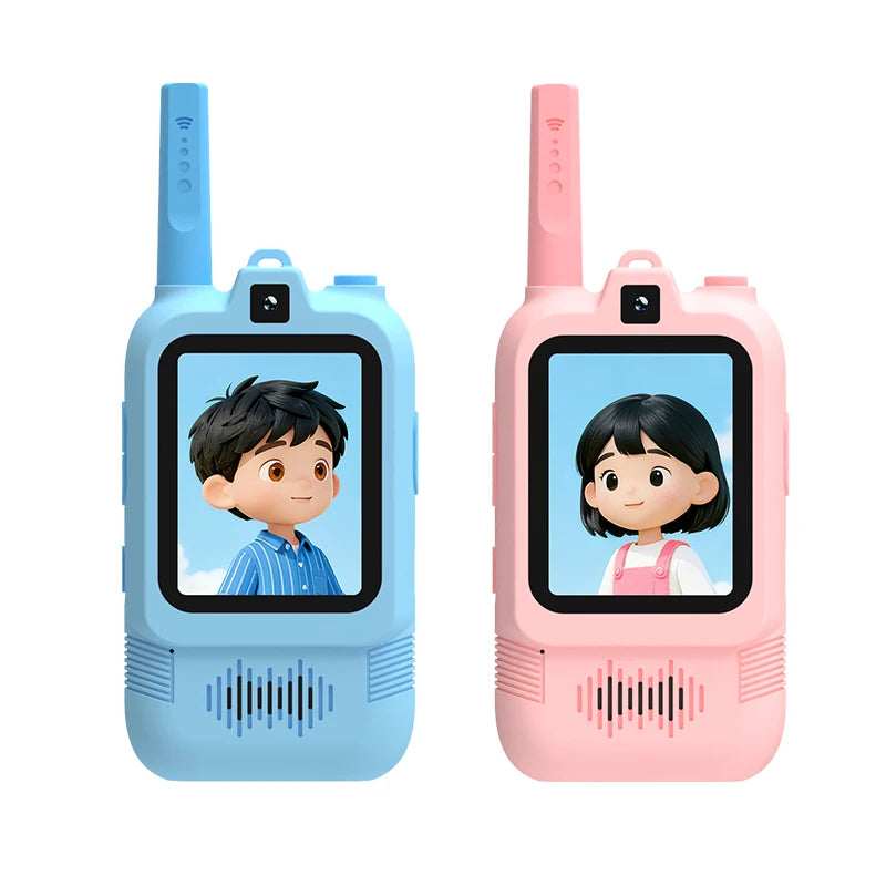 Kids Video Walkie Talkie With 2 Inch HD Screen Dual Camera Rechargeable One Click HD Call Intercom For Children Gadgets Technolo