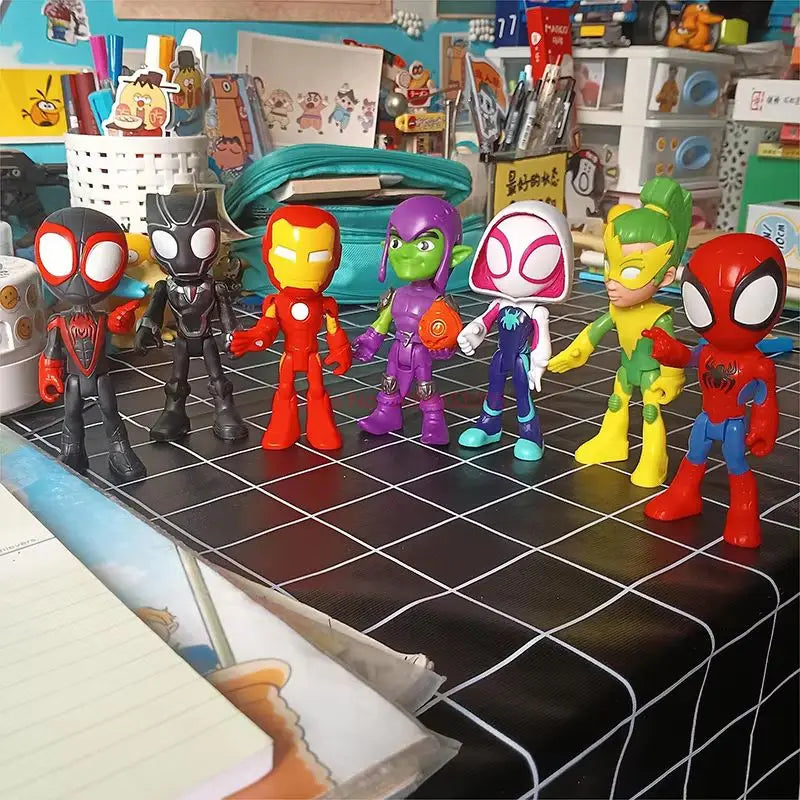 Spidey And His Amazing Friends Action Figures Anime Spiderman Legends Figurine Set For Kids Birthday Holiday Gift