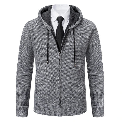 Men Sweater Jacket Winter Autumn Cold Coat Fleece Zipper Cardigan Soft Jumpers Turtleneck Warm Y2K High Quality Outerwear