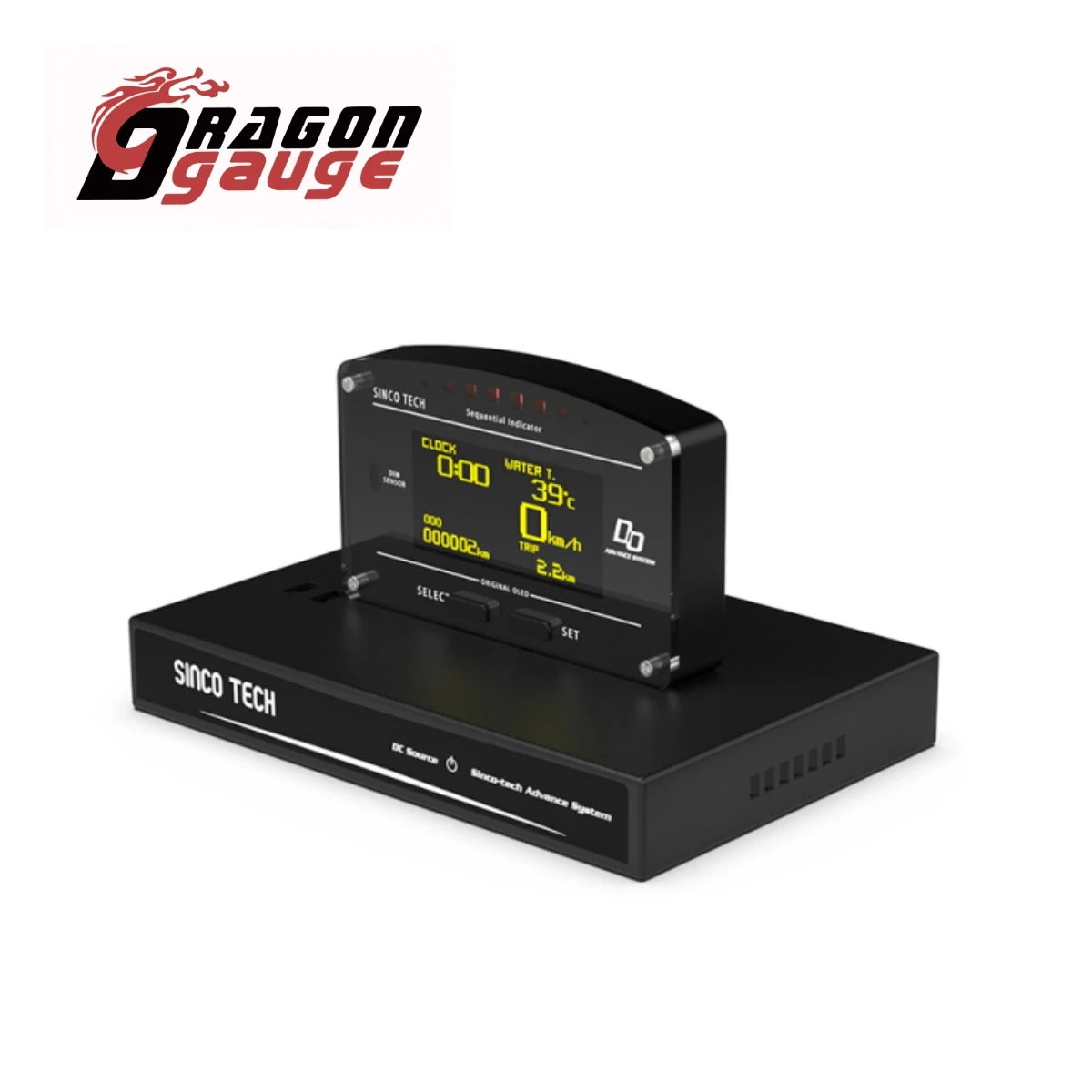 DRAGON GAUGE 10 in 1 Race Dash Panels OLED Digital Display Full Sensor Kit Car Multi-Function Dashboard Fit for 12V Car
