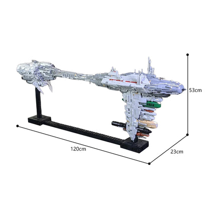 EF76-B Medical Frigate MOC Building Blocks, Space Wars Rebel Alliance Hospital Ship with Red Cross, Nebulon-B for Adult Fans