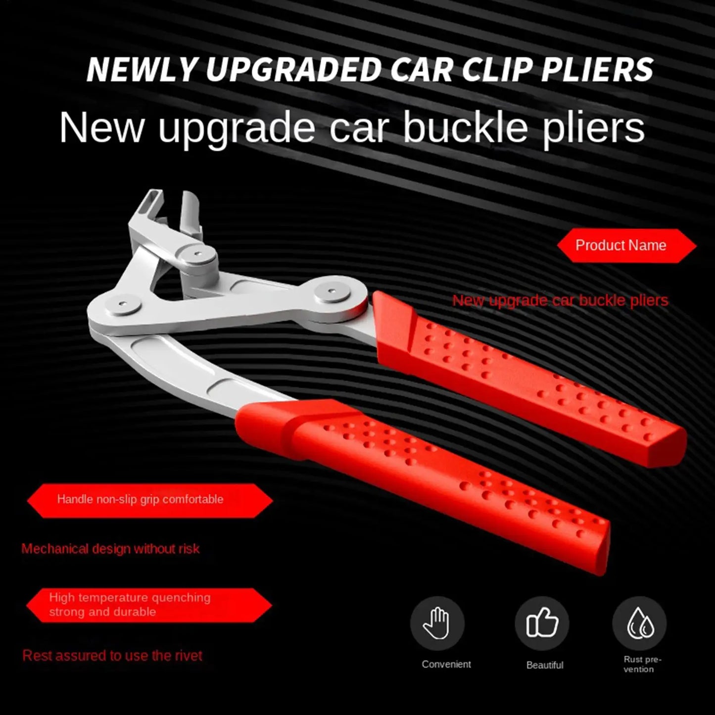 Car Clip Removal Pliers Plastic Rubber Round Nail Fastener Remover Tool For Car Interior Door Panel Chassis Trunk Repair Tool