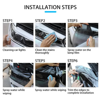 0.3m Car Wrap Film TPU Headlight Film Adaptive Guard Repair Scratches Photochromic Modification Film Car Decoration Accessories