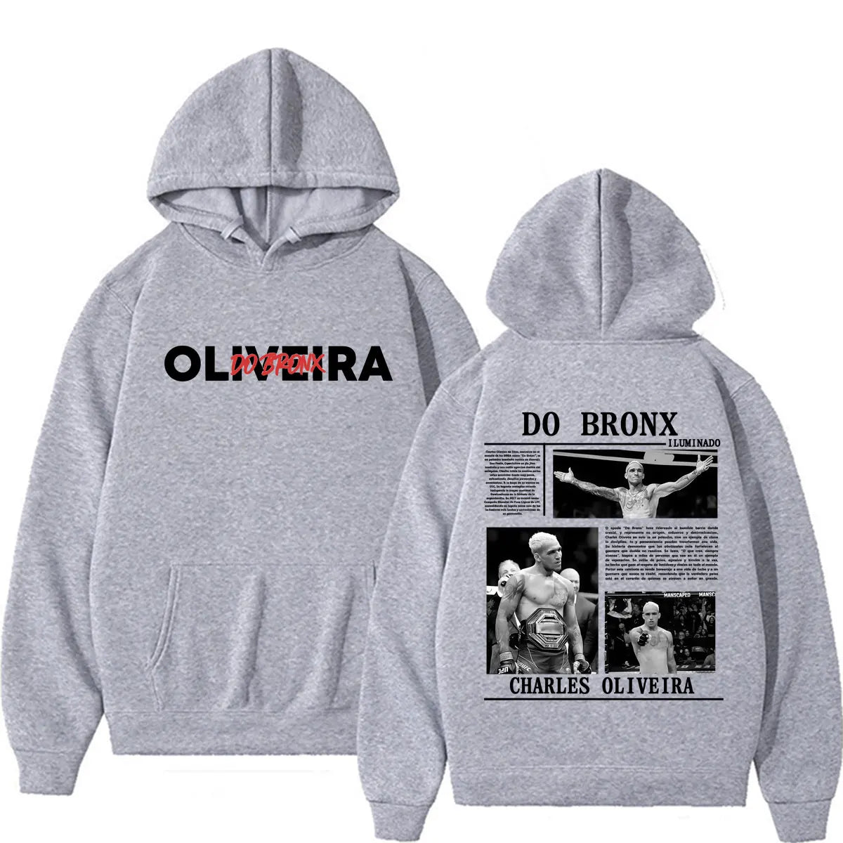 Limited Do Bronx Charles Oliveira Graphic Hoodies Men Women Harajuku Retro Gothic Sweatshirt Casual Fleece Long Sleeve Pullovers