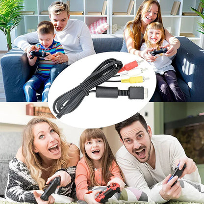 1.8m RCA Cable for PS2 PS3 PS PlayStation AV Cable Splitter Audio Video Extend Cord Game Player to Monitor TV RCA Wire Adapter