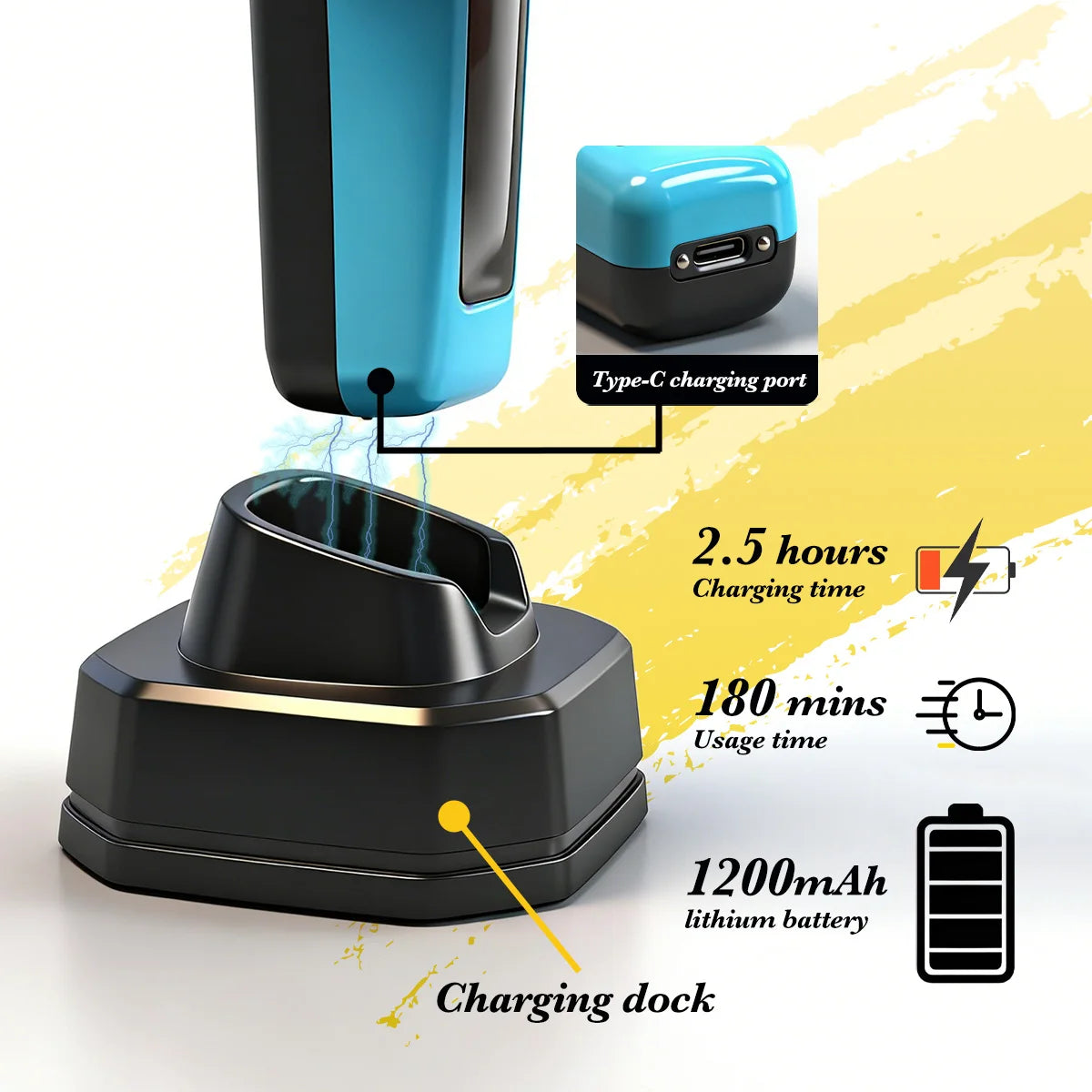 BRDCLIP Professional 7500RPM Barber Hair Clipper Set DLC Blade Base Charger 2-Speed Hair Trimmer Salon Use for Men Shaver