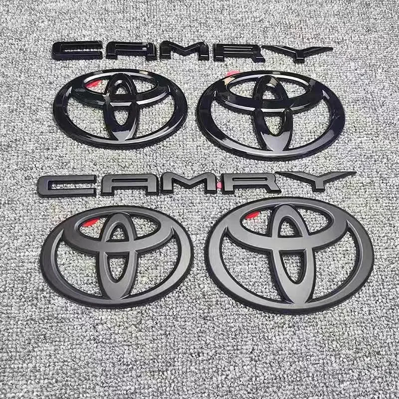 Suitable for 2024 2025 9th Generation Toyota Camry Hood Badge Trunk Badge OVERLAY Modification Gloss Black Matte Black