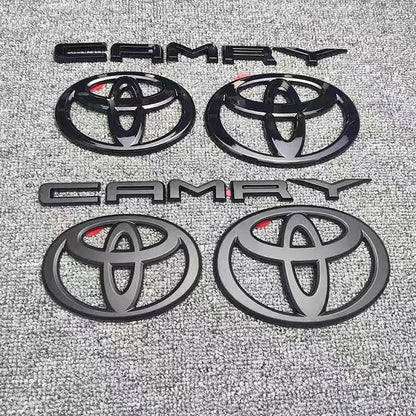 Suitable for 2024 2025 9th Generation Toyota Camry Hood Badge Trunk Badge OVERLAY Modification Gloss Black Matte Black
