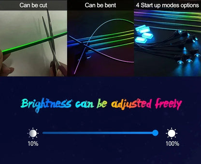 For BMW Only Neon Car Ambient Lights Full 213 Colors Streamer RGB LED Interior Hidden Ergonomic Strip For F10 F20 F30 G20 G30