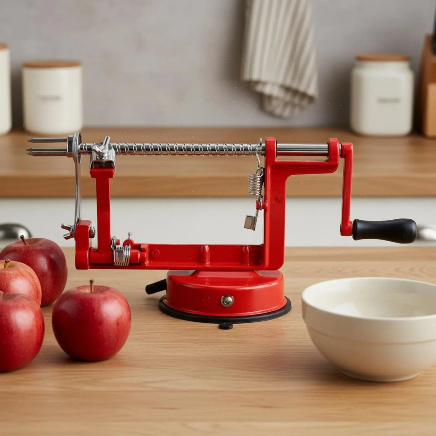 Apple Peeling Tool Cutter Corer Multi Function 3 in 1 Apple Peeling Tool Food Prep Gear Hand Crank Kitchen Tool Easy to Use