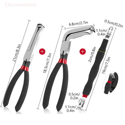 8" 60-Degree Electrical Disconnect Pliers For Automotive Connectors & Sensors - Angled Wire Plug Removal Tool