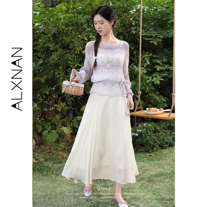 ALXNAN Women's Summer Sundress 2026 Trend Elegant Holiday Beach Casual Sleeveless Dress Elegant Fashion Female Dresses DYL662065