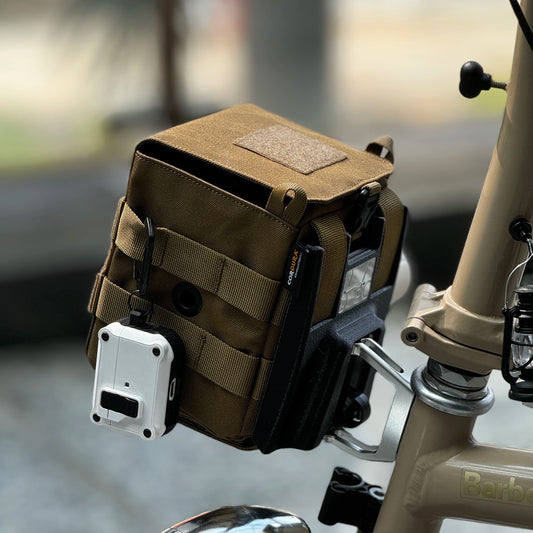 Magnetic Multi-Function Tactical Front Bag with Bracket for Brompton Bag Folding Bike Upgrade Accessories