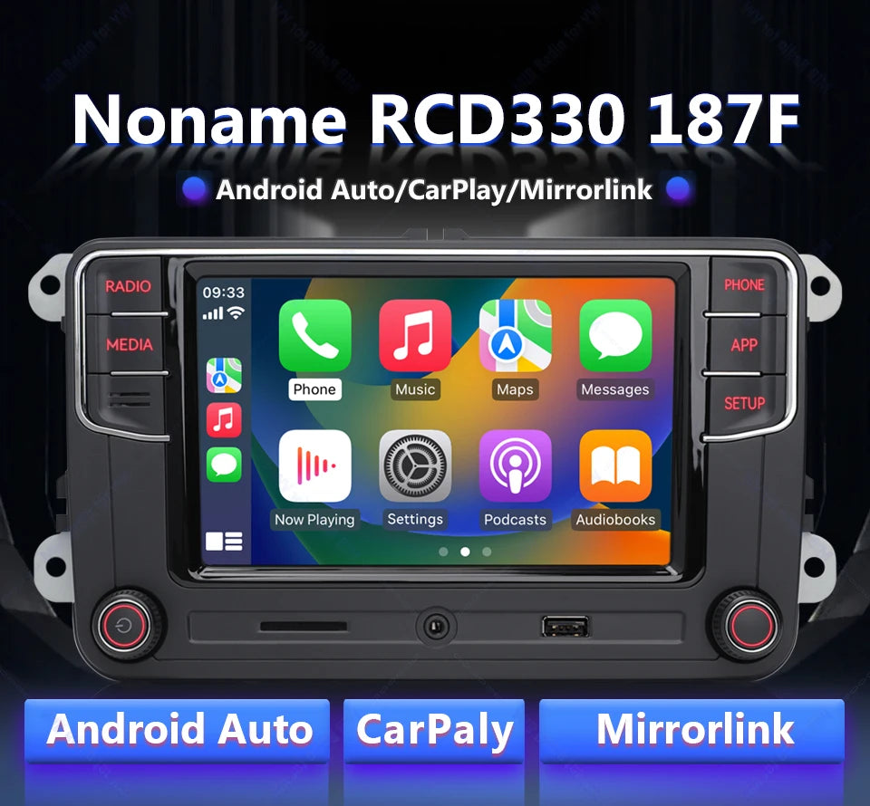 NONAME RCD330 Plus Carplay Car Radio Android Auto MIB Navigator Player 6RF035187F for VW Tiguan Golf 5 6 MK5 MK6 Passat Polo