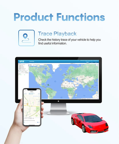 TrackerKing 3pieces J16 4G+2G Vehicle GPS Tracker  ACC Relay GSM Global Real Time Tracking GT06