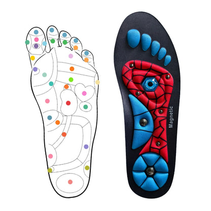 Plantar Acupoint Massage Insoles Men Women Magnetic Therapy Massage Insole Arch Support Orthopedic Shoe Pads 2Pcs/4Pcs