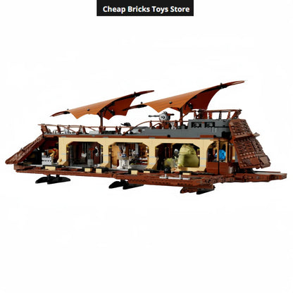 Cheapest 3942pcs Ucs Jabba Sail Barge Bricks Dispaly Model Space Movie Building Blocks Assemble Toy for Home Decor Adults Gift B