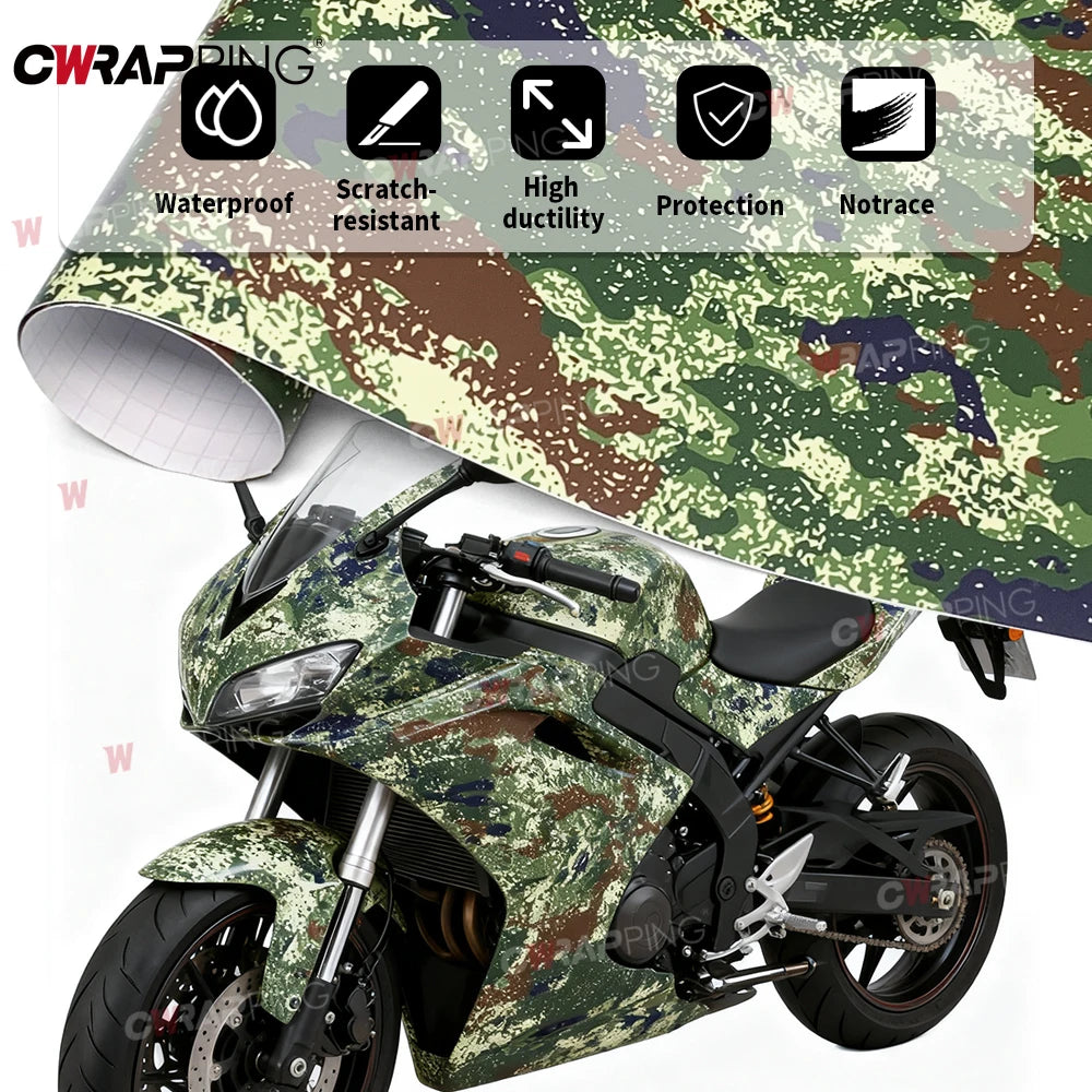 Desert Pattern Vinyl Paper for Car Wraps Desert Camo Wrap Supplies Car Film Covering Motorcycle Stickers Wrapping Tools Adhesive