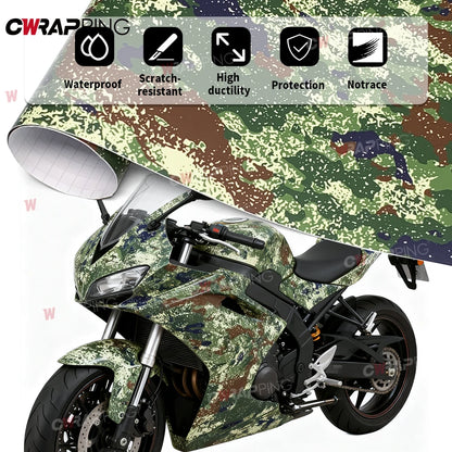 Desert Pattern Vinyl Paper for Car Wraps Desert Camo Wrap Supplies Car Film Covering Motorcycle Stickers Wrapping Tools Adhesive