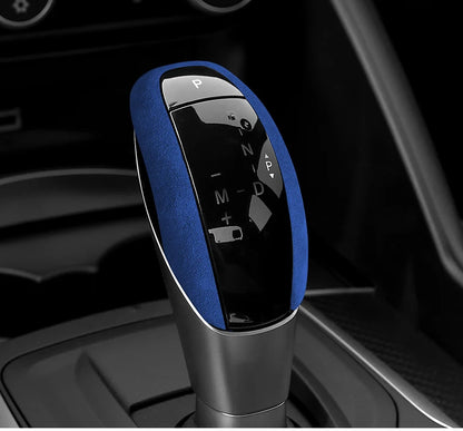 Car Center Console Gear Shift Head Knob Cover Trim Alcantara Suede F For Alfa Romeo Giulia Stelvio Refit Car Accessories