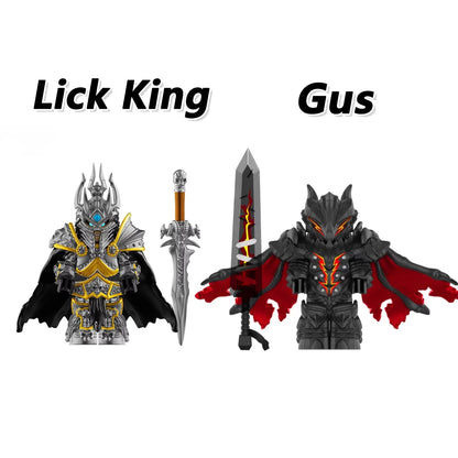 World Of Warcraft Wow Building Blocks Lich King Mini Action Figure Toys Berserk Guts Gus Building Block Figure Holiday gift