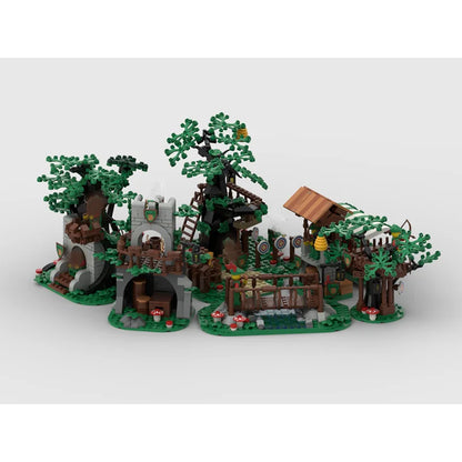 1393PCS New MOC Building Model Medieval Forest Hideout Collection Modular Children's Assembly Building Block Toy Gift