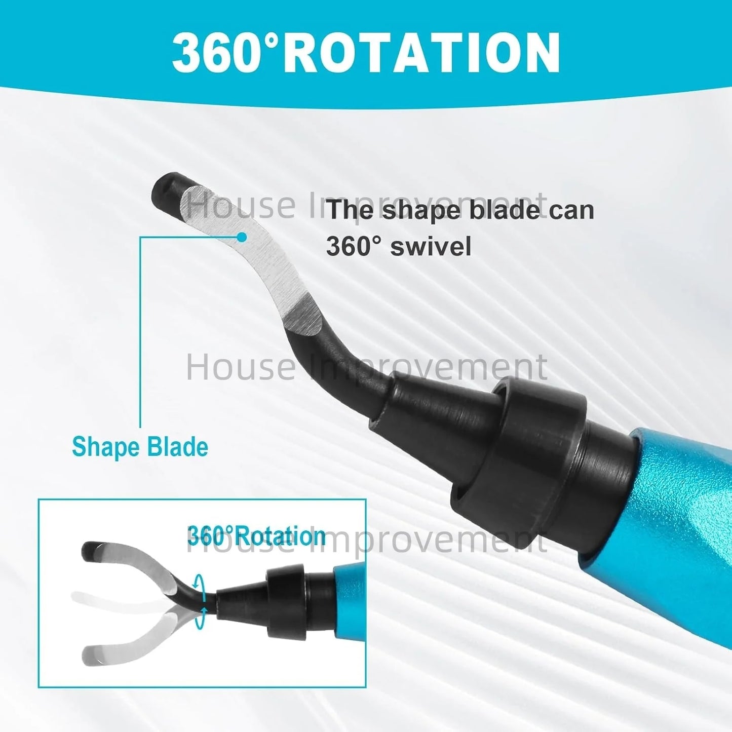 Deburring Tool Set with 11pcs High Speed Steel Swivel Blades Burr Removal Tool for Metal Resin PVC Pipes Copper Plastic Aluminum
