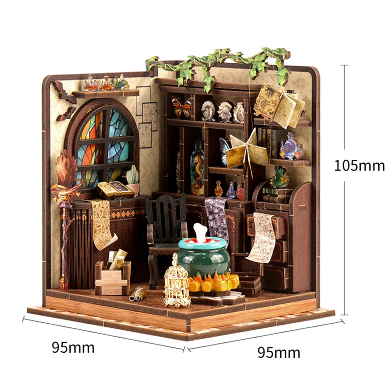 DIY 3D Puzzles Wooden Dollhouse Furniture Light Kit Doll House Casa Miniature Accessories Wooden Toys For Xmas Birthday Gift
