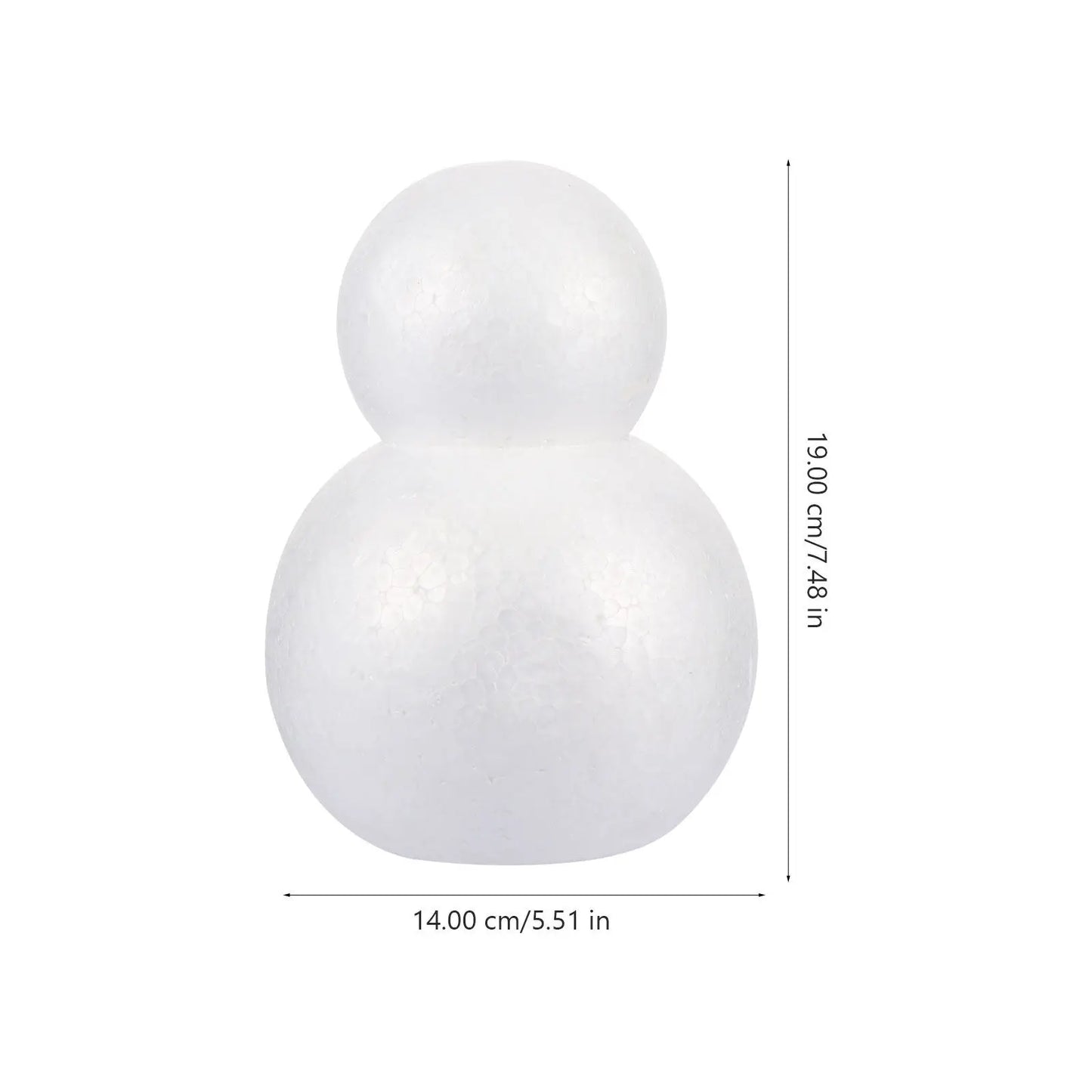 Snowman DIY White Polystyrene Snowman Craft Safe Material for Kids Adults Christmas Decoration Handmade Kit for Creative Craft