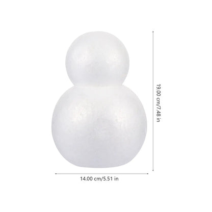 Snowman DIY White Polystyrene Snowman Craft Safe Material for Kids Adults Christmas Decoration Handmade Kit for Creative Craft