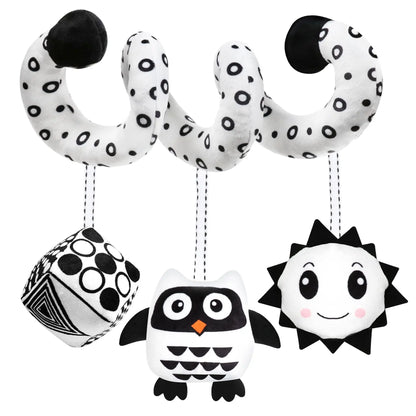Sensory Baby Plush Rattle Toys Stroller Musical Mobile Hanging Toys Baby Rattles Mobiles Babies Newborns Games Toy 0 6 12 Months