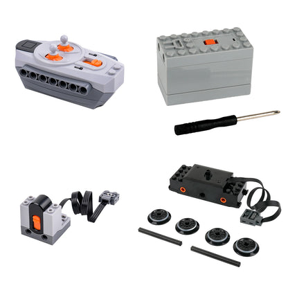 MOC Power Functions Part Building Blocks Train Track Motor Battery Box Infrared Remote Control Receiver M-motor for Legoeds