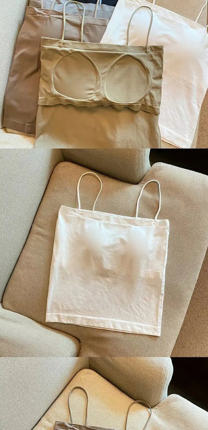 Base Layer Csole Women Summer Inner Wear with Chest Pad One oulder Design Unique Outerwear Beautiful Ba Tube Top